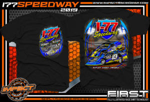 I-77-Speedway-Racing-TShirts-Ripley-West-Virginia-Racetrack-Shirts-Black