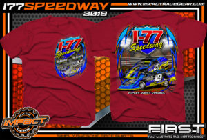 I-77-Speedway-Racing-TShirts-Ripley-West-Virginia-Racetrack-Shirts-Red