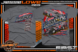 Jesse-Lowe-Lucas-Oil-Dirt-Late-Model-Series-Racing-TShirts-Tennessee-Racing-Tees-Charcoal