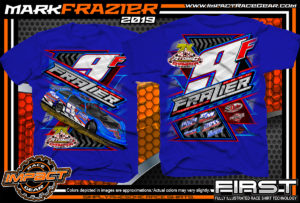 Mark-Frazier-Dirt-Late-Model-Racing-T-Shirts-Lucas-Oil-Dirt-Late-Model-Series-Race-Shirts-Atomic-Speedway-Royal