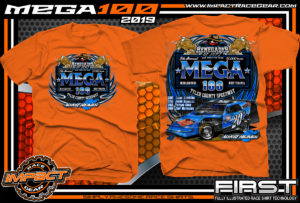 Mega-100-Renengades-of-Dirt-Event-T-Shirts-Dirt-Track-Racing-Shirts-Tyler-County-Speedway-Almost-Heaven-West-Virginia-Racing-T-Shirts-Safety-Orange