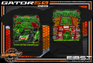 Portsmouth-Raceway-Park-Gator-50-Racetrack-Event-TShirts-Black