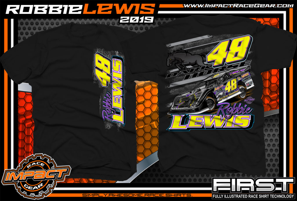 Robbie-Lewis-Dirt-Late-Model-Racing-T-Shirts-Portsmouth-Raceway-Park ...