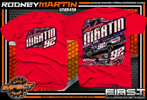 Rodney-Martin-Rocketman-Dirt-Late-Model-Racing-T-Shirts-Georgia-Red