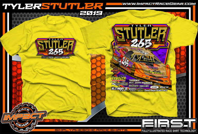 Tyler-Stutler-265-Dirt-Late-Model-Racing-T-Shirts-West-Virginia-Yellow ...