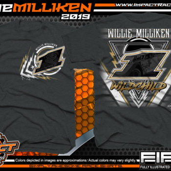 Willie-Milliken-Wildchild-North-Carolina-Dirt-Late-Model-Racing-T-Shirts-Dark-Heather