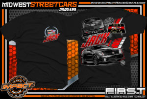 Caddy Jack Midwest Street Cars Big Chief Oklahoma Worlds Fastest Cadillac OKC 405 Street Drag Racing Shirts No Prep Kings Black