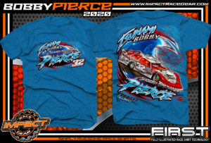 Bobby-Pierce-Eldora-Speedway-World-100-Illinois-Dirt-Late-Model-Racing-Shirts-Heather-Sapphire-1