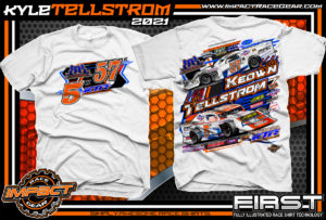 KTR-KKR-Kylei-Kyle-Tellstrom-Racing-Asphalt-Modified-Racing-Custom-T-Shirt-White