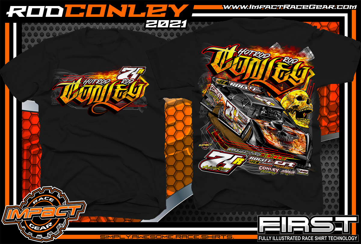 Rod-Conley-Lucas-Oil-Dirt-Late-Model-Dirt-Track-Racing-T-Shirt-Black -  Impact RaceGear