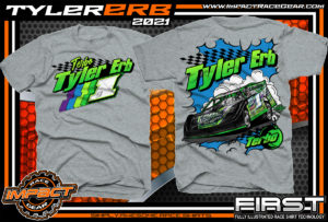 Tyler-Erb-Lucas-Oil-Late-Model-Dirt-Track-Racing-T-shirt-Comic-Sport-Grey
