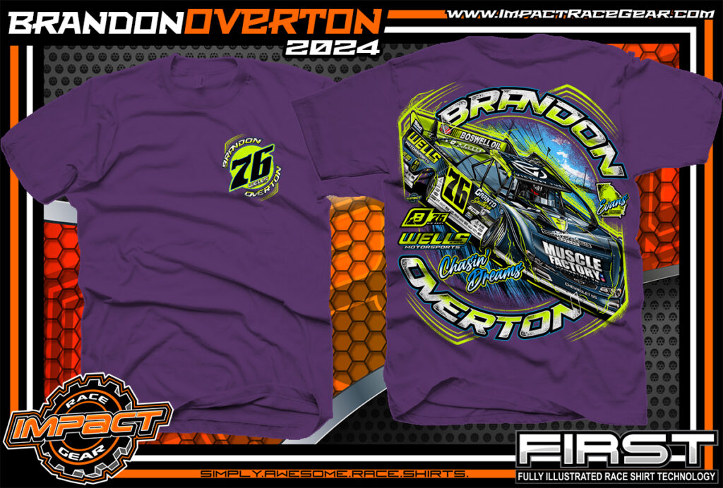 Brandon Overton Lucas Oil Dirt Late Model Dream Eldora Speedway Track Racing Shirt
