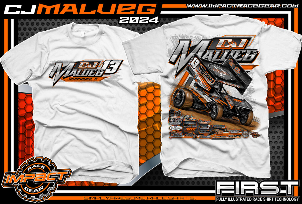 CJ Malueg Winged Sprint Car Dirt Track Race Merch