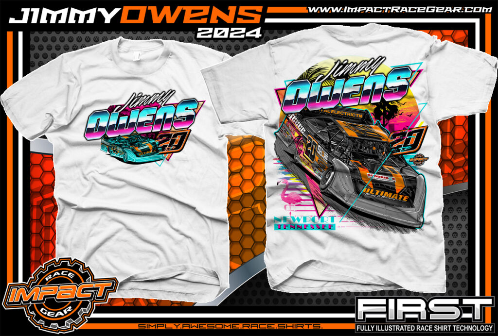 Jimmy Owens Dirt Late Model Lucas Oil Track Race Tee
